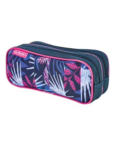 Penar etui cu 2 fermoare Teens Herlitz 50049264, Indigo flower