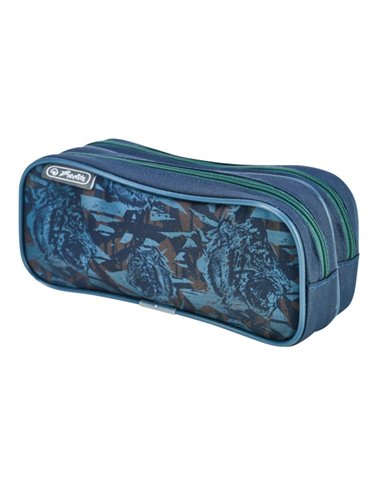 Penar etui cu 2 fermoare Teens Herlitz 50049264, Camo tiger