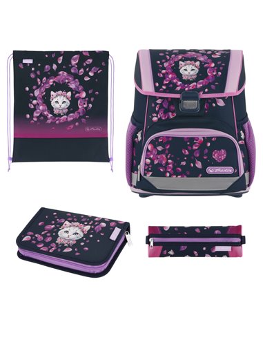 Ghiozdan scoala echipat Herlitz Loop plus 4002055606, 37 x 31 x 22 cm, Motiv Blossom dance