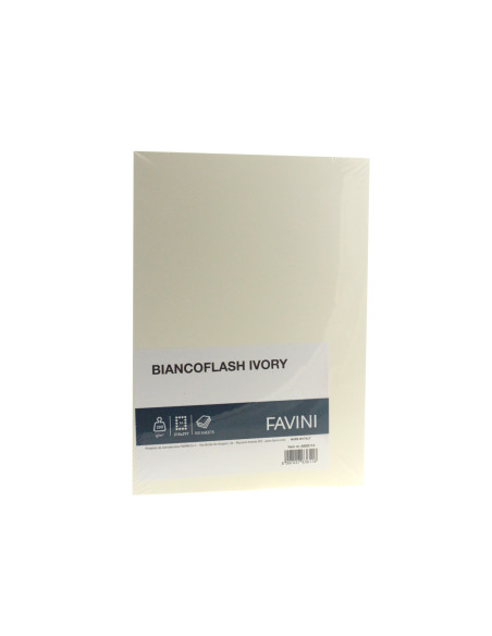 Carton cărți vizită A4 300g Ivory neted FAVINI