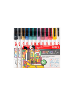 MK505/12,Marker acrilic slim set 12 DACO MK505/12
