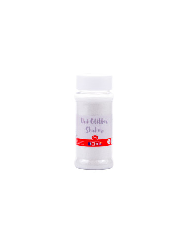 PU060W,Pudra glitter Monosararita alb DACO