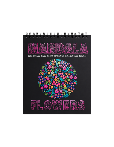 90176,Carte colorat 31x31 cm mandala Flori
