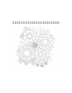 90176,Carte colorat 31x31 cm mandala Flori 2