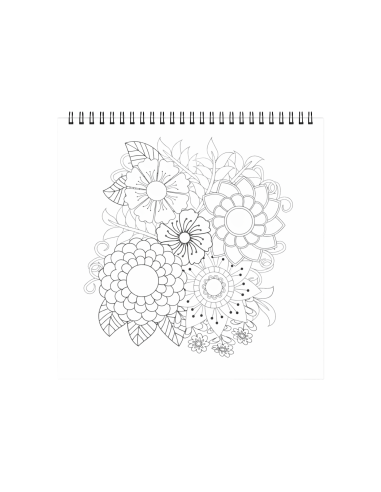 90176,Carte colorat 31x31 cm mandala Flori