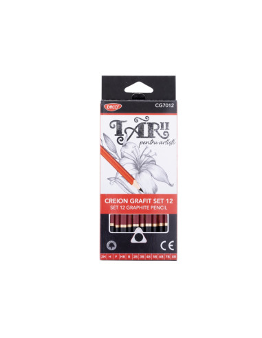 Creion negru grafit 2H…8B CG7012 DACO