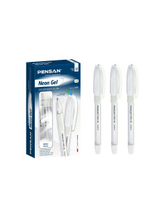 Pix gel Neon alb PENSAN - Set 12