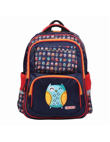Ghiozdan scoala Herlitz Spark Antigravity, 45 x 30 x 13 cm, Motiv Happy owls