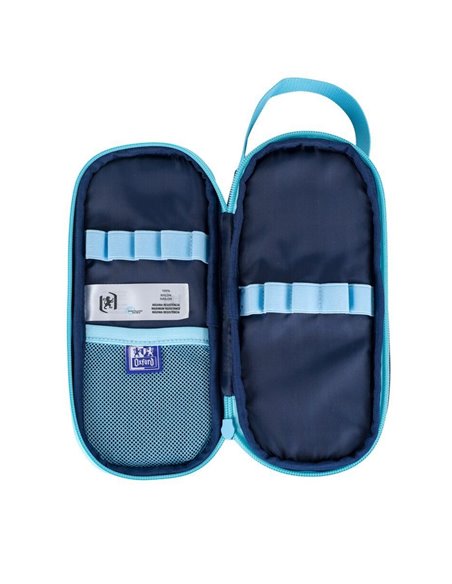 Penar etui Oxford Bi-Color 400204575, 21 X 9 X 9 cm, Albastru inchis