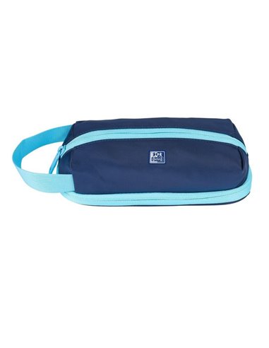 Penar etui Oxford Bi-Color 400204575, 21 X 9 X 9 cm, Albastru inchis