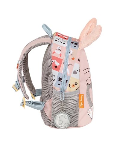 Ghiozdan gradinita Tiger Family Mini dear friends, 26 x 20 x 15 cm, Motiv honey bunny