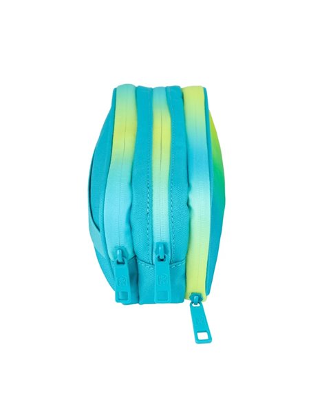 Penar etui dreptunghiular Oxford Gradient 400204527, 3 fermoare, Galben / turcoaz