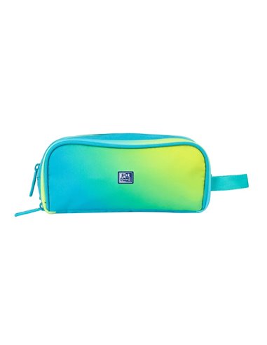 Penar etui dreptunghiular Oxford Gradient 400204527, 3 fermoare, Galben / turcoaz