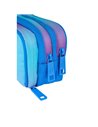 Penar etui dreptunghiular Oxford Gradient 400204322, 3 fermoare, Albastru / roz