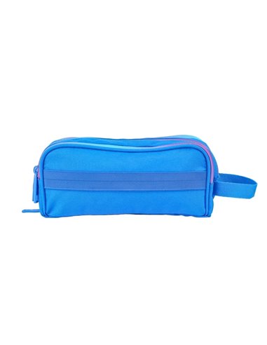 Penar etui dreptunghiular Oxford Gradient 400204322, 3 fermoare, Albastru / roz