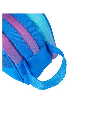 Penar etui dreptunghiular Oxford Gradient 400204322, 3 fermoare, Albastru / roz