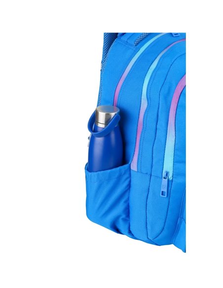 Ghiozdan scoala Oxford Gradient, 3 compartimente, 44 x 29 x 20 cm, Albastru/mov