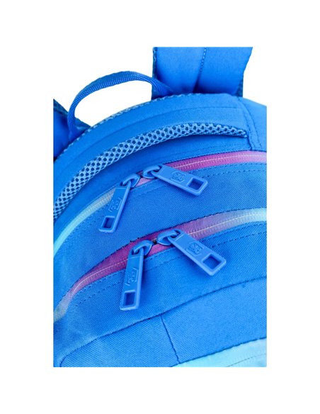 Ghiozdan scoala Oxford Gradient, 3 compartimente, 44 x 29 x 20 cm, Albastru/mov