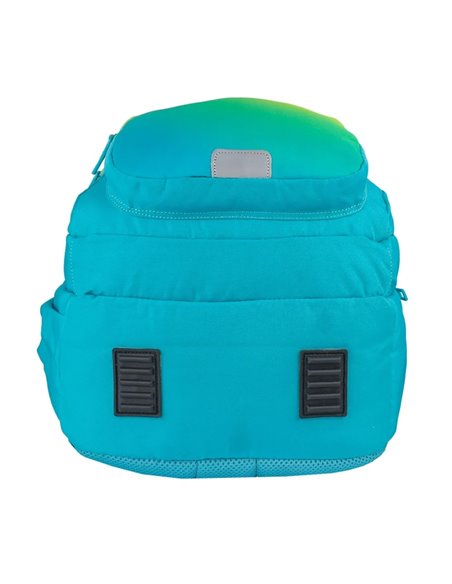 Ghiozdan scoala Oxford Gradient, 3 compartimente, 44 x 29 x 20 cm, Galben/turcoaz