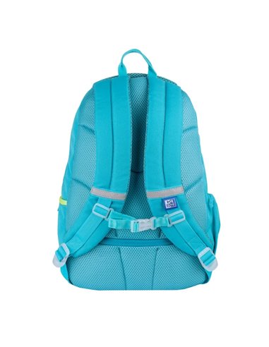 Ghiozdan scoala Oxford Gradient, 3 compartimente, 44 x 29 x 20 cm, Galben/turcoaz