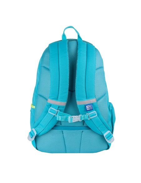 Ghiozdan scoala Oxford Gradient, 3 compartimente, 44 x 29 x 20 cm, Galben/turcoaz