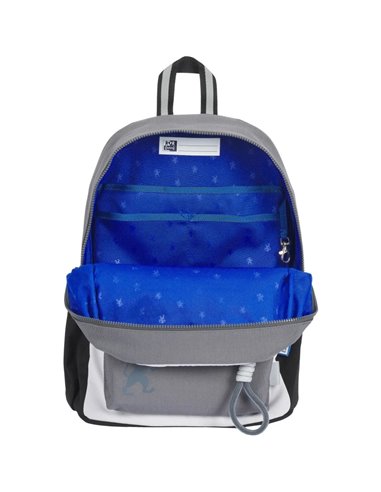Ghiozdan scoala Oxford Funky, 40 x 28 x 15 cm, Gri