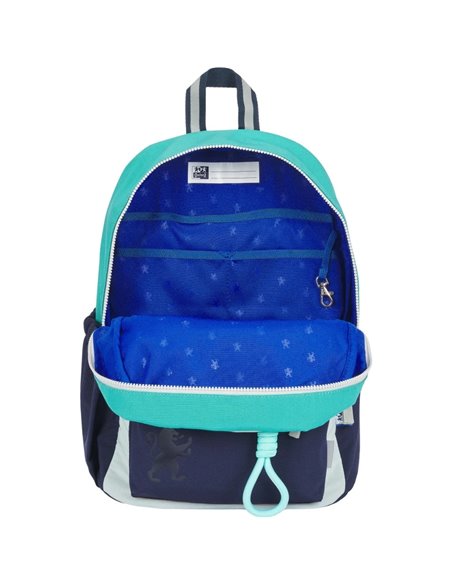 Ghiozdan scoala Oxford Funky, 40 x 28 x 15 cm, Turcoaz