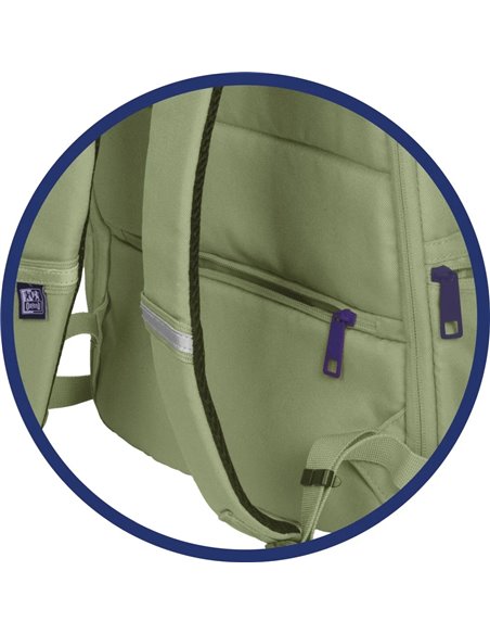 Ghiozdan scoala Oxford B-Ready, 42 x 30 x 15 cm, Kaki