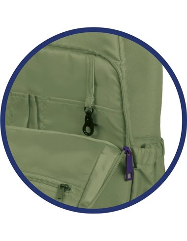 Ghiozdan scoala Oxford B-Ready, 42 x 30 x 15 cm, Kaki
