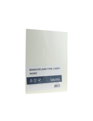 A68Q134,Carton carti vizita A4 250 g Ivory texturat FAVINI