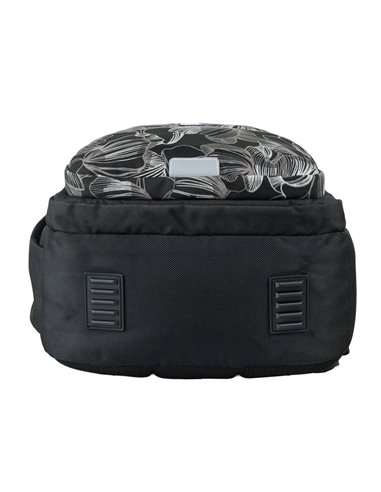 Ghiozdan scoala Oxford Dream Tech holografic, 44 x 32 x 18 cm, Negru floral