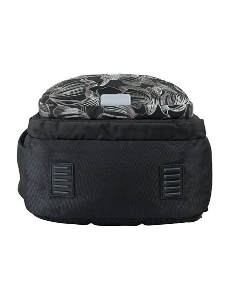 Ghiozdan scoala Oxford Dream Tech holografic, 44 x 32 x 18 cm, Negru floral