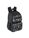 Ghiozdan scoala Oxford Dream Tech holografic, 44 x 32 x 18 cm, Negru floral
