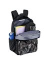 Ghiozdan scoala Oxford Dream Tech holografic, 44 x 32 x 18 cm, Negru floral