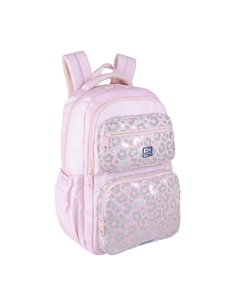Ghiozdan scoala Oxford Dream Tech holografic, 44 x 32 x 18 cm, Pink animal