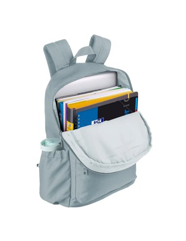 Ghiozdan scoala Oxford B-YOU, 42 x 29 x 17 cm, Gri