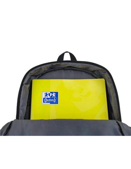 Ghiozdan scoala Oxford B-YOU, 42 x 29 x 17 cm, Negru