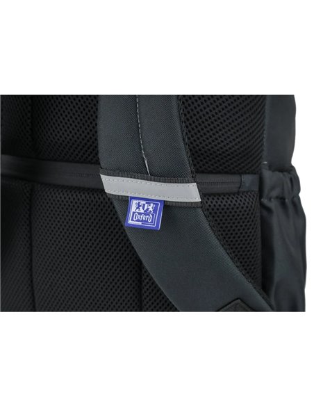 Ghiozdan scoala Oxford B-YOU, 42 x 29 x 17 cm, Negru