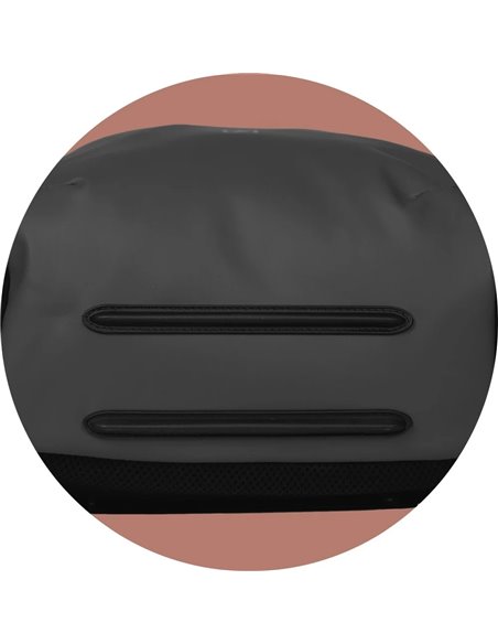 Rucsac Oxford Identity off road rolltop, 10 compartimente, 48 x 32 x 10 cm, Negru