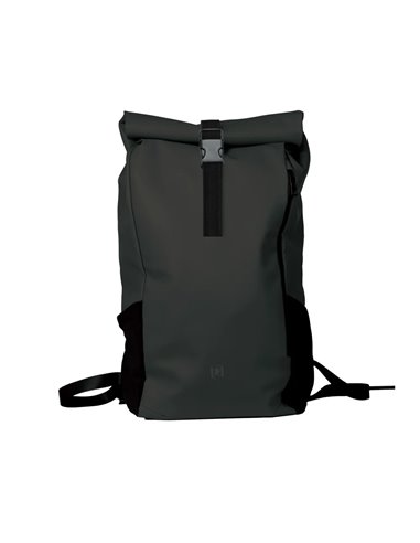 Rucsac Oxford Identity off road rolltop, 10 compartimente, 48 x 32 x 10 cm, Negru