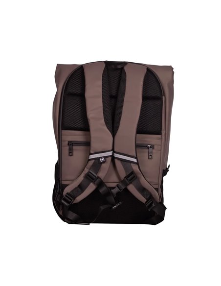 Rucsac Oxford Identity off road rolltop, 10 compartimente, 48 x 32 x 10 cm, Maro