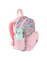 Ghiozdan gradinita Oxford, 31 x 23 x 12 cm, Motiv Flowers, Roz