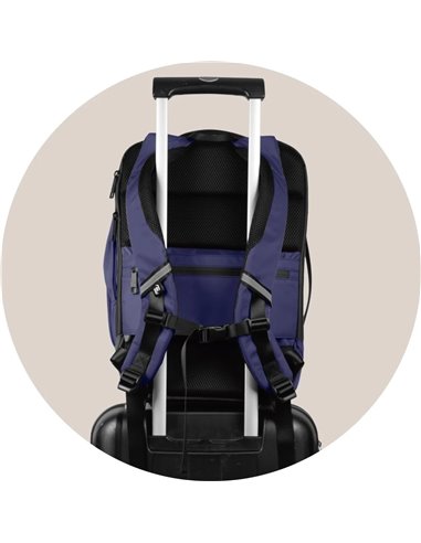 Rucsac Oxford Identity Executive, 14 compartimente, 42 x 32 x 13 cm, Bleumarin 