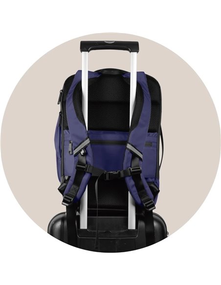 Rucsac Oxford Identity Executive, 14 compartimente, 42 x 32 x 13 cm, Bleumarin 