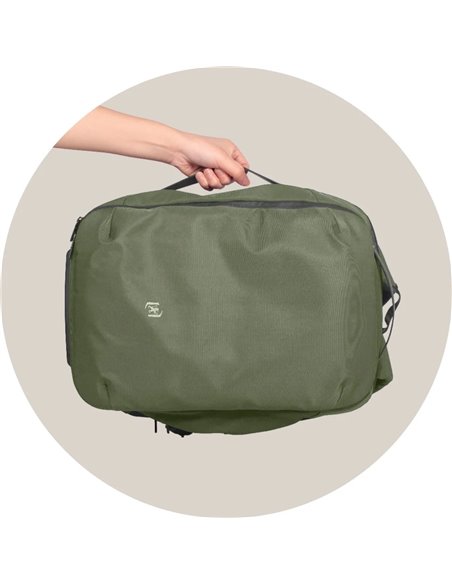 Rucsac Oxford Identity Executive, 14 compartimente, 42 x 32 x 13 cm, Kaki
