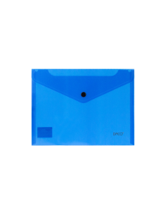 MP125A-12,Mapa plastic plic cu capsa A5 Albastru DACO - Set 12