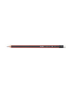 0712370312-12,Creion grafit cu radiera triunghiular HB MILAN - Set 12 2