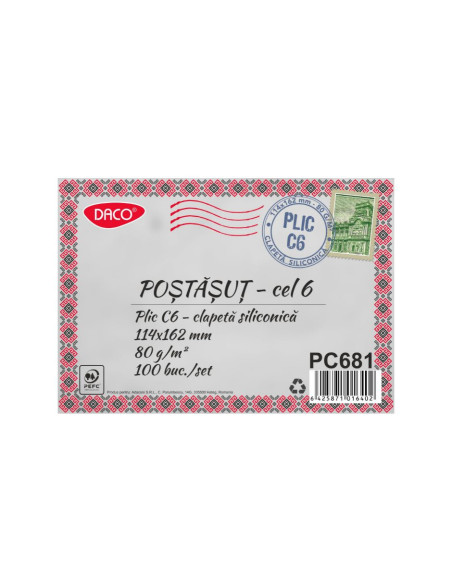 PC681,Plic C6 siliconic Set 100 Alb PC681 DACO