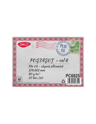 PC6825,Plic C6 Siliconic Set 25 Alb PC6825 DACO