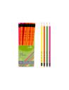 45002-72,Creion negru cu radiera FLUO ECADA - Set 72